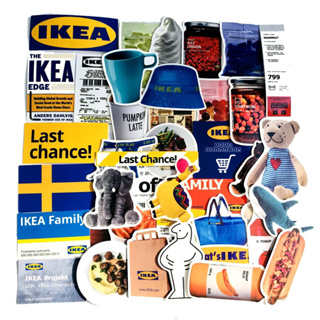 💥พร้อมส่ง💥สติกเกอร์ Ikea อิเกีย คละลาย สติกเกอร์ PVC กันน้ำ 40 ชิ้น(082)