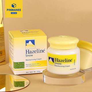 สินค้า รับประกันความแท้ Hazeline Snowครีมปกป้องผิวเรียบเนียนเฮสลีนสโนว์ตราภูเขาครีมบำรุงใบหน้า100Gเพิ่มความกระจ่างใสให้กับผิวใช