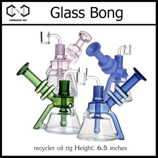 แจกันแก้ว บ้องแก้ว recycler rig 6.5 " แจกันแก้ว  6.5 นิ้ว OG126