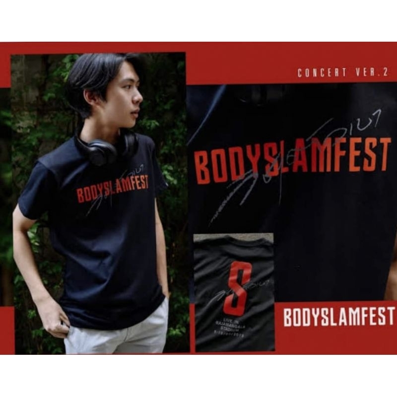 เสื้อยืดสีดำ-เสื้อยืดคอกลม-bodyslam-fest-วิชาตัวเบา-sizem