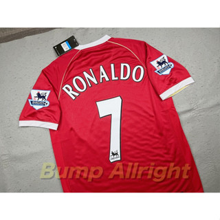 Retro : เสื้อฟุตบอลย้อนยุค Vintage แมน ยู เหย้า Man U 2006 AIG + 7RONALDO, 18 SCHOLES และอาร์ม, เสื้อเปล่า !!