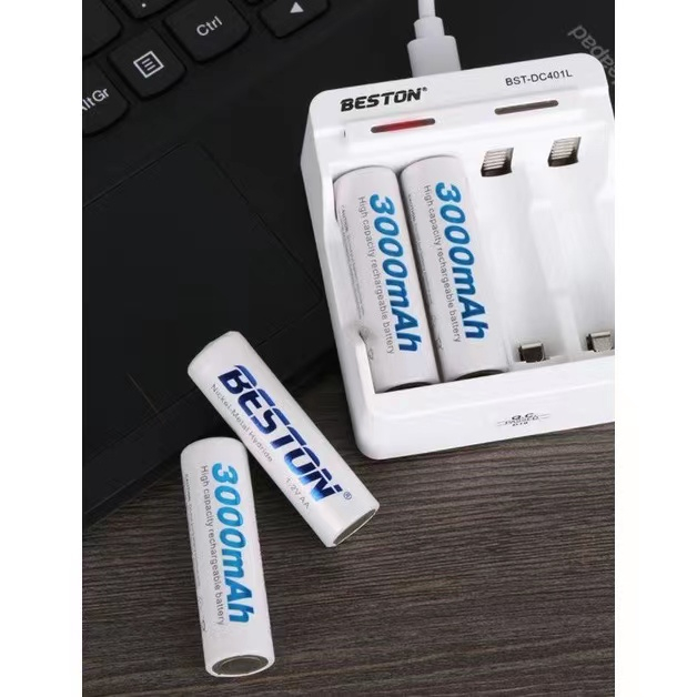 ถ่านชาร์จ-aa-beston-3000mah-1-2v-จำนวน-4-ก้อน-ฟรีกล่องใส่ถ่าน-คุณภาพสูง-ราคาถูก