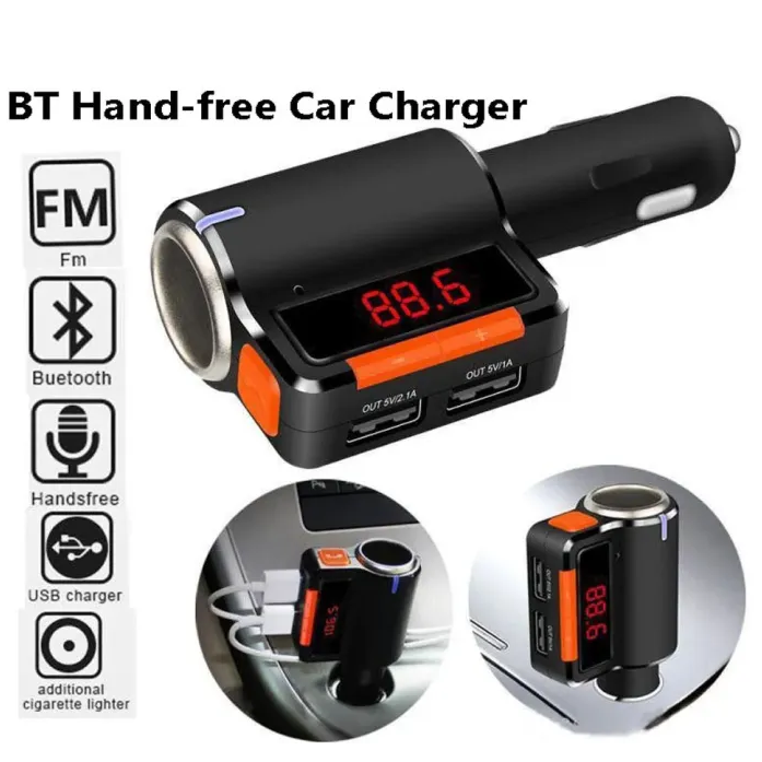 bc09-bc06-อุปกรณ์รับสัญญาณบลูทูธ-bluetooth-car-mp3-2usb-charger-แบบแฮนด์ฟรีในรถยนต์-ฟังmp3-และชาร์จโทรศัพท์