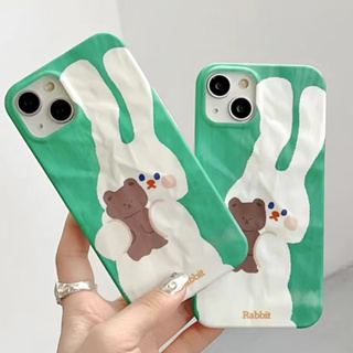 🎁ส่งของขวัญ🎁เคสไอโฟน สำหรับ 11 14 iPhone Case for 13 12 Pro Max น่ารัก กระต่าย หมีน้อย กันกระแทก เคสนิ่ม เคสโทรศัพท์