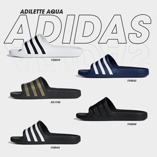 ภาพขนาดย่อของสินค้าAdidas Collection อาดิดาส รองเท้าแตะ รองเท้าแบบสวม SPF Sandal Adilette Aqua F35543 / F35550 / F35542 / EG1758 / F35539 (800)