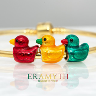 Eramyth jewelry: ชาร์มน้องเป็ด 3สี ตัวเรือนเงินแท้ 925 ลงด้วยสี Enamel รหัส PA-0253-S (สินค้าพร้อมส่งจ้า)