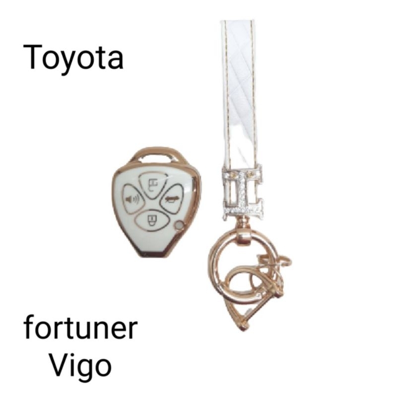 เคสกุญแจรถ-tpu-ตรงรุ่น-toyota-vigo-fortunerพร้อมพวงกุญแจ