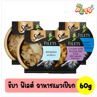 [ซื้อ12ฟรีSheba Melty&gt;1ซอง] Sheba ชีบา ฟิเลต์ อาหารแมวชนิดเปียก 60g