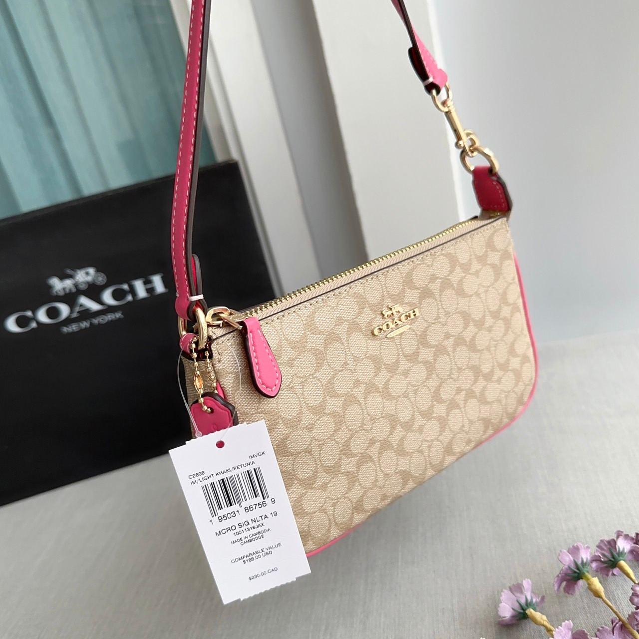 แท้-พร้อมส่ง-coach-ce698-nolita-19-in-colorblock-signature-คล้องมือสีใหม่