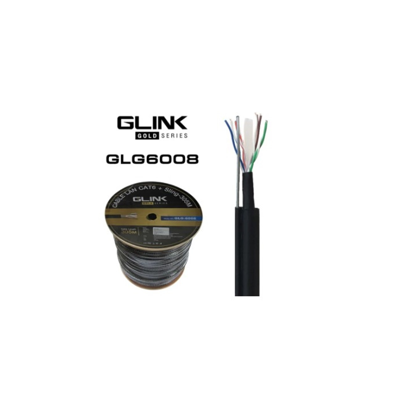 akira-tech-glink-สายแลน-cat6-gold-series-มีสลิง-glg6008-glg-6008-305m-box-สำหรับใช้ภายนอก-พร้อมส่ง