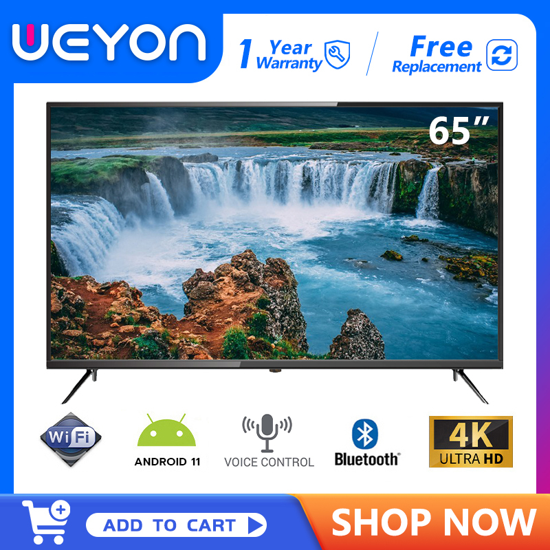 WEYON ทีวี 65/55/50 นิ้ว สมาร์ททีวี Smart TV LED Android TV 4K UHD ...