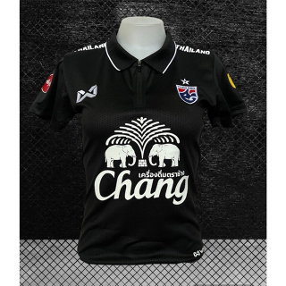 เสื้อบอลคอปกผู้หญิงลายทีมไทยใหม่