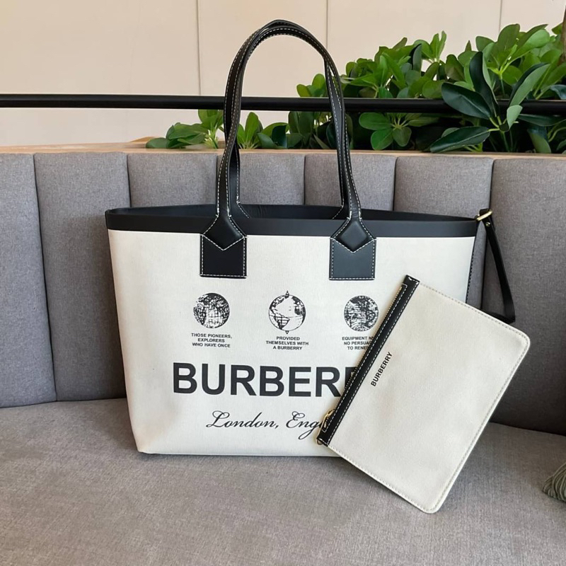 new-burberry-large-london-tote-bag-in-black-กระเป๋าสะพายไหล่ทรงช้อปปิ้ง