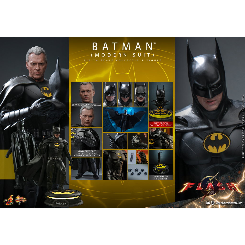 พรีออเดอร์ HOT TOYS MMS712 THE FLASH BATMAN (MODERN SUIT 2023) 1/6TH ...