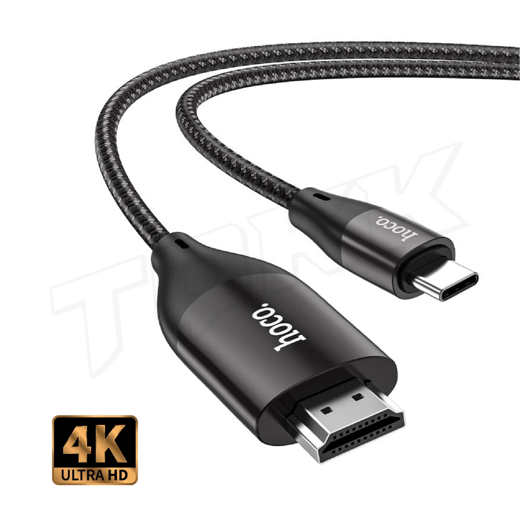 hoco-ua15-ua16-ตัวแปลง-สายแปลง-สำหรับ-i-p-type-c-to-hdmi-สายแปลง-ต่อเข้า-ทีวี-hdmi-ภาพคมชัด-full-hd-1080p-สายยาว2เมตร