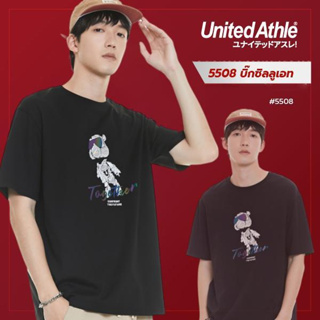 United Athle®  เสื้อยืดผู้ชาย  เสื้อยืดคอกลมแขนสั้น colorful BEAR- ดำ รุ่น #5508