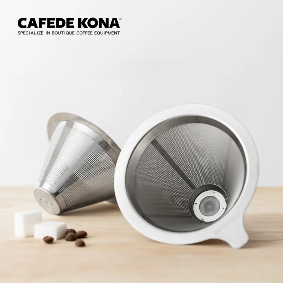 cafede-kona-coffee-double-layer-filter-ดริปเปอร์สแตนเลส-ทรง-v60