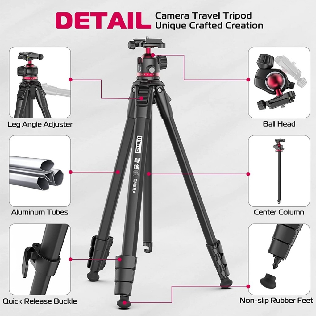 ขาตั้งกล้องวีดีโอ-ขาตั้งกล้อง-ulanzi-ombra-video-travel-tripod-ขาตั้งสำหรับงานวีดีโอ-วัสดุแข็งแรง-sku-3029