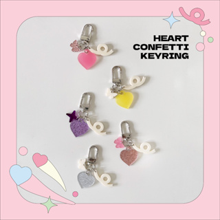 Confetti Heart - เซ็ตพวงกุญแจอะคริลิค ห้อยแฟ้ม / กระเป๋า / Airpods