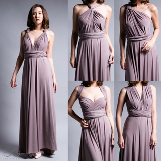 268 Dress สี Nude (free size) เดรสที่ใส่ได้มากกว่า 50 แบบ หมดปัญหาต้องคอยซื้อชุดใหม่สำหรับงานต่อไป