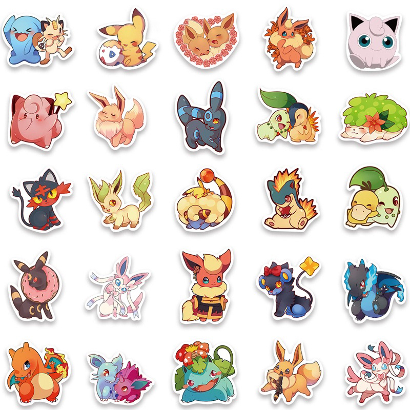 สติ๊กเกอร์-pok-mon-547-โปเกมอน-50ชิ้น-โปเกม่อน-pokemon-pikachu-โปรเกมอน-go-ปิกกาจู-พิคาชู-ปี-ปีก-กา-จู-โก-โป-เก-มอน-ม่อน