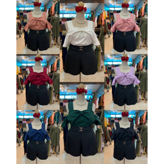 🎈Plussize ชุดเซ็ตคนอ้วน🎈 🌷𝐁𝐮𝐬𝐭 อก : 40-50”ใส่ใด้ 🌷𝐋𝐞𝐧𝐠𝐭𝐡 ยาว : 27”