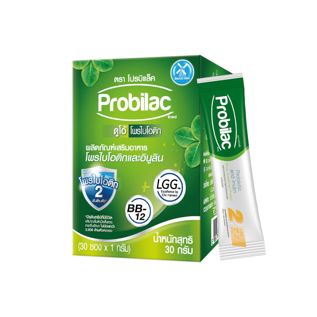 Probilac โปรบิแล็ค โพรไบโอติก และอินูลิน แบบผงซอง 1 กรัม x 30 ซอง