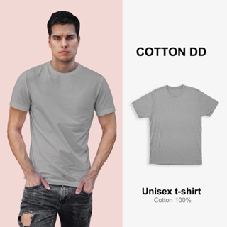 เสื้อยืด สีเทาอ่อน คอกลม เนื้อนุ่มใส่สบาย Unisex t-shirt cotton100% สินค้าพร้อมส่ง