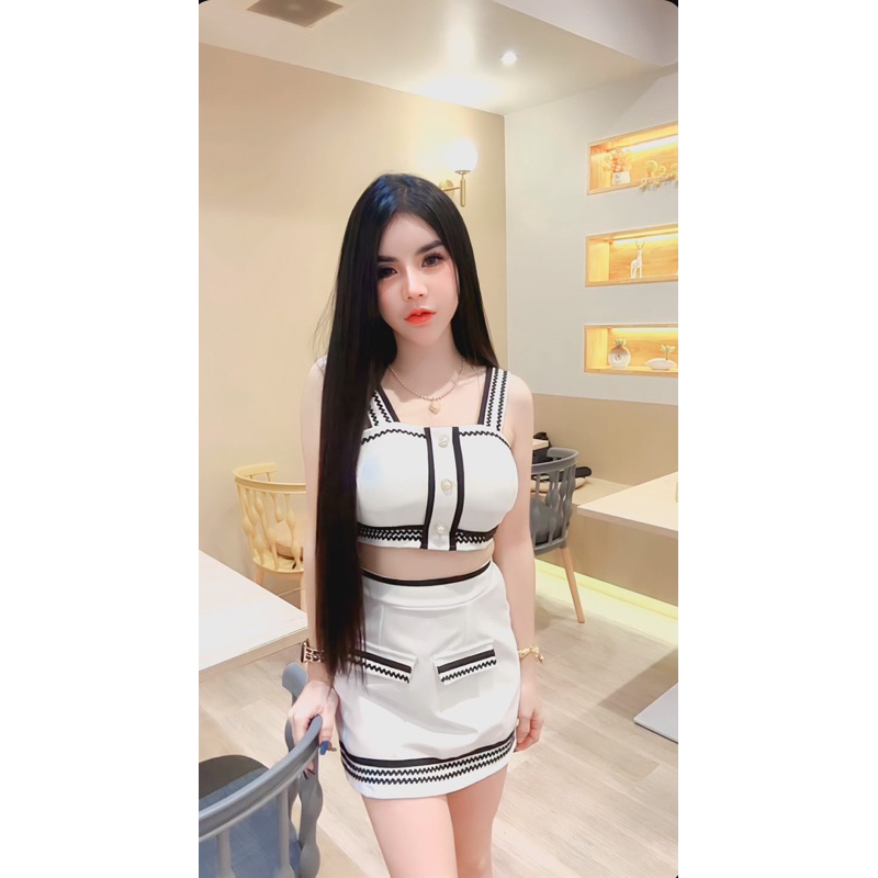 งานเซ็ต-กระโปรง-ผ้าเทพแพทเทิลเป๊ะใส่แล้วทรงสวยสุดดด-งานป้ายห้อยแพ็คถุงอย่างดี