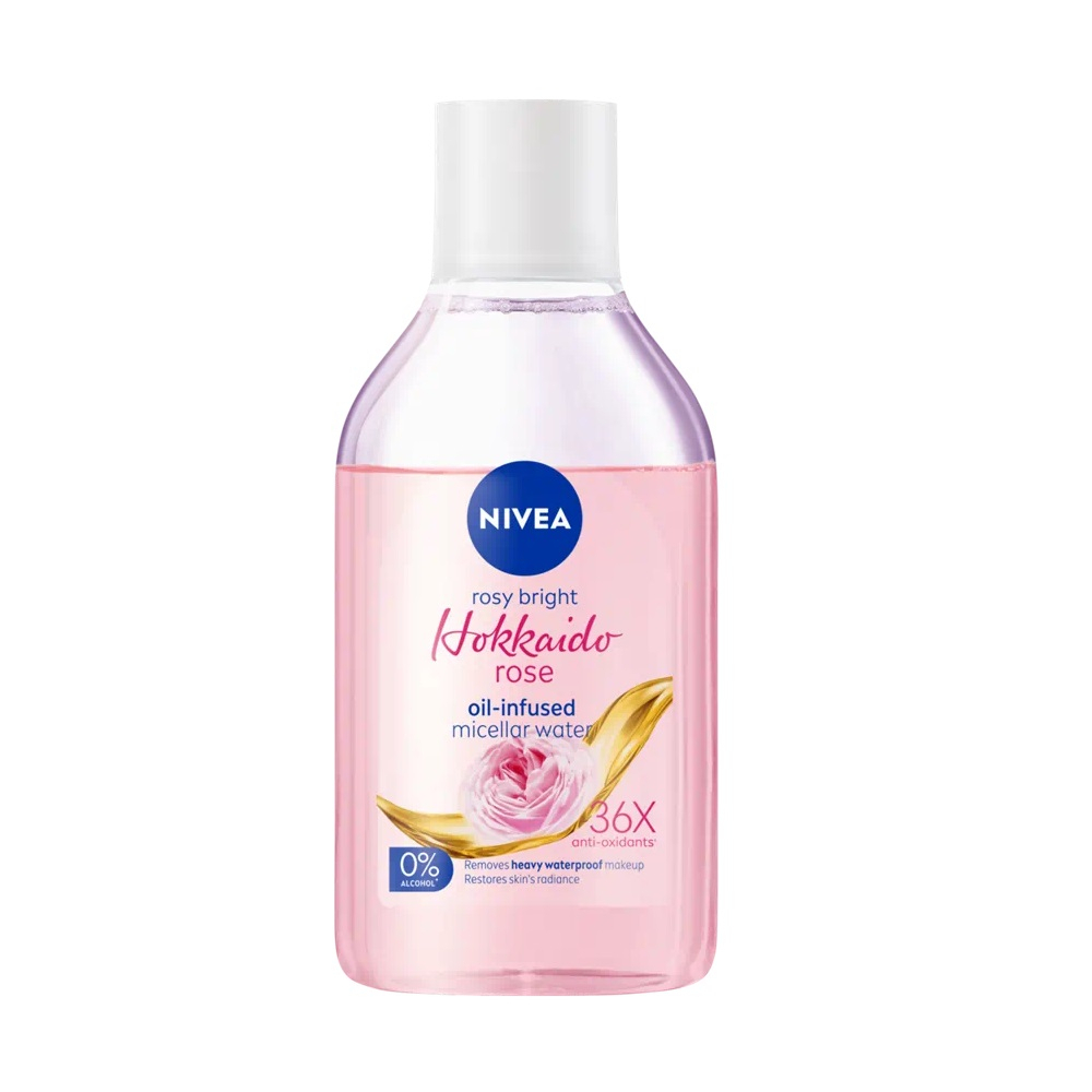 nivea-rosy-bright-hokkaido-rose-oil-infused-micellar-water-400mศ-นีเวีย-โรซี่-ไบร์ท-ฮอกไกโด-โรส-ออยล์-อินฟิวส์-ไมเซล่า-วอเตอร์-400มล