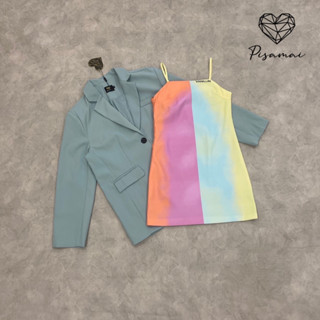 PISAMAI:เซ็ตเสื้อสูทเบเซอรสีเขียว(*สอบถามสต๊อกก่อนกดสั่งน๊า)