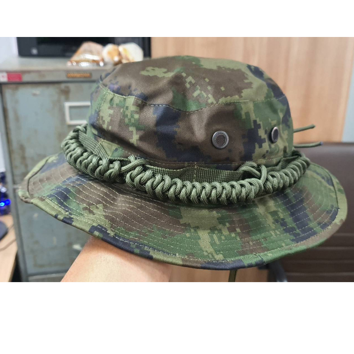 หมวกปีกลายพรางดิจิตอลทหารเรือ-พร้อมถักเชือกรอบหมวก