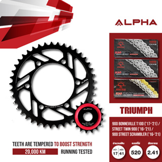 ALPHA SPROCKET ชุดเปลี่ยนโซ่-สเตอร์ Triumph 900 BONNEVILLE T100 / STREET TWIN 900 / 900 Street Scrambler [17/41]