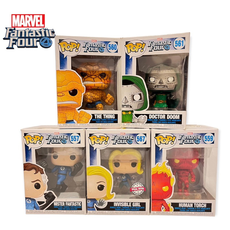 [RARE] FUNKO POP MARVEL FANTASTIC FOUR SET Vinyl Bobble-Head ชุดแฟนแทส ...