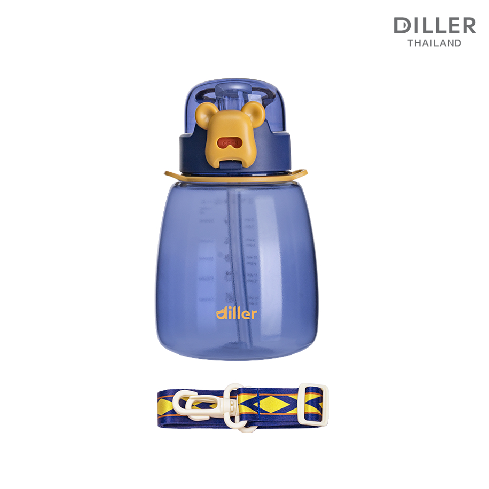 diller-tritan-flask-860ml-d2304-กระติกฝากด2in1-หลอดและยกดื่ม-พร้อมสายสะพาย-พลาสติกไททั้นเบาและทน-bpa-free