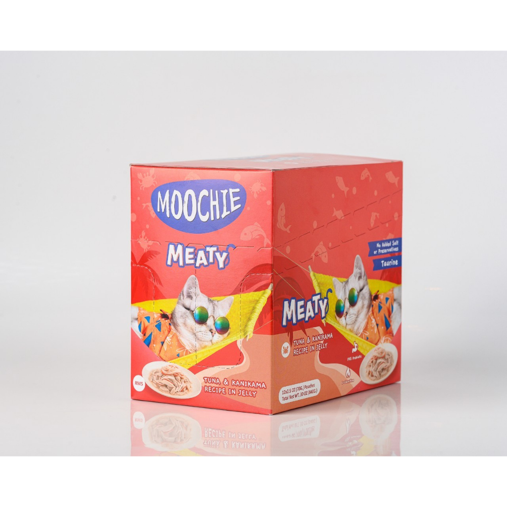 ยกโหล-moochie-meaty-มูชี่-อาหารเปียกแมวเพื่อสุขภาพ-ไม่เติมเกลือ-โหล-x12-ซอง