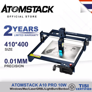 ATOMSTACK A10 PRO 10W  หน้าจอสัมผัสหน้าจอควบคุม WIFI 1200°  ความลึกในการตัด 20 มม เครื่องแกะสลักเลเซอร์  สามารถสลักพลาสติก ไม้  สแตนเลส Laser Engraver