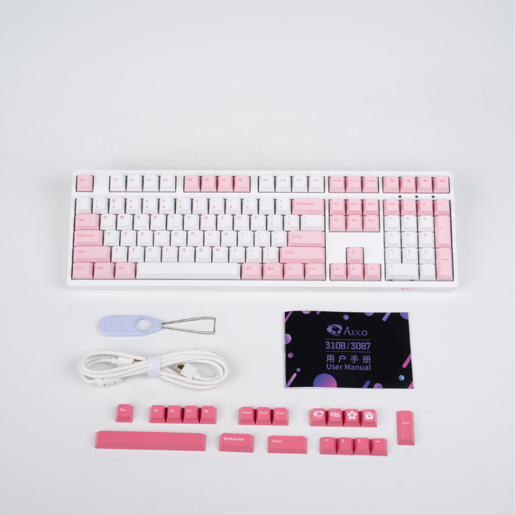 คีย์บอร์ด Akko 3108 Plus Prunus Lannesiana 108 Button Wired Mechanical ...