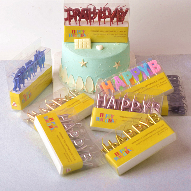 เทียนปักเค้กวันเกิด-เทียนปักเค้ก-hbd-สีทองแชมเปญ