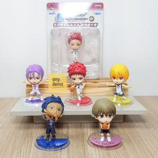 แท้/ Kuroko no Basket คุโรโกะ - คากามิ อากาชิ คิเสะ มุราซากิบาระ อาโอมิเนะ จิบิ Chibi ฐานใส ฐานขาว โมเดล ฟิกเกอร์ Figure