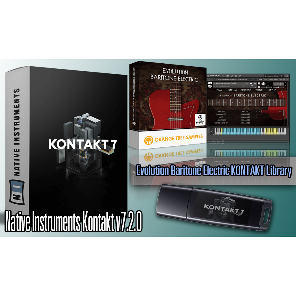 โทนเสียงกีตาร์แบบบาริโทนแบบคลาสสิกKontakt v7พร้อม Evolution Baritone ...