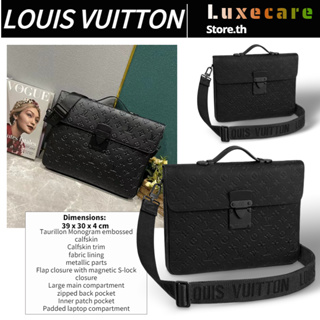 หลุยส์ วิตตอง👜Louis Vuitton S-LOCK Briefcase Men/Shoulder Bag ผู้ชาย/กระเป๋าสะพาย/กระเป๋าเอกสาร