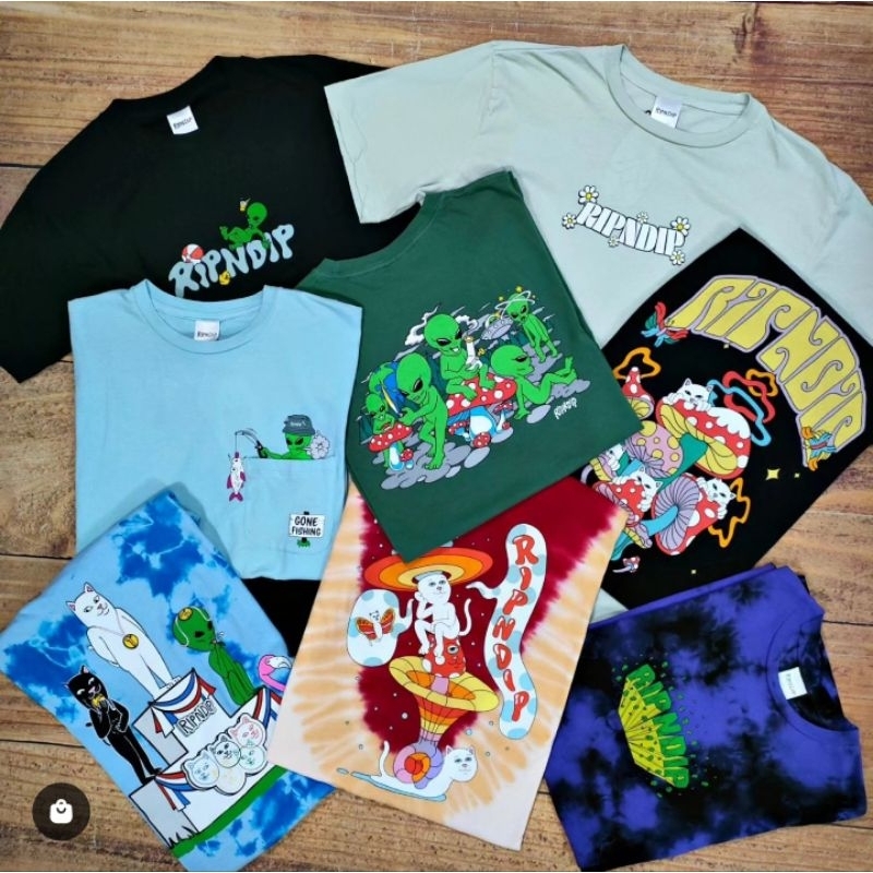 ของแท้-เสื้อยืด-ripndip-tee-ของใหม่-รวมหลายลาย-พร้อมส่ง