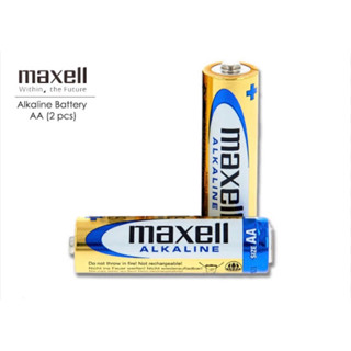 ถ่านMaxell alkaline ขนาดAA 1.5V แพค2ก้อน ของแท้ไฟแรง(ใส่ประตูDigital ได้)