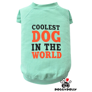 Petcloths -Doggydolly  เสื้อผ้าแฟชั่น  สัตว์เลี้ยง  หมาแมว ผ้ายืด คอกลม มีแขน T-Shirt ขนาด1-9โล - T765