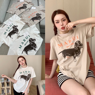 พร้อมส่งตะกร้าวาเลน🐕mardi mercredi Top”TAG VALEN เสื้อยืดสุดฮิตพิมพ์ลายน้องหมากำลังฮิตสุดๆลายน่ารักมากๆ