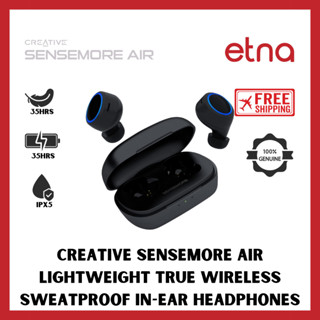 Creative Sensemore Air Lightweight True Wireless Sweatproof in-Ear Headphones with Sensemore Technology