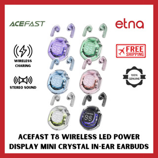 ACEFAST T8 Wireless Earphones Bluetooth 5.3 Headphones LED Power Display Mini Crystal in-Ear Earbuds