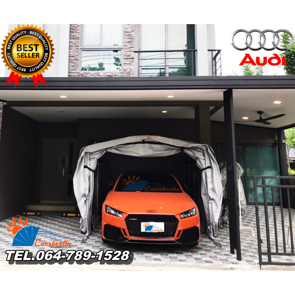 เต็นท์จอดรถสำเร็จรูป-carsbrella-รุ่น-mpv-สำหรับรถยนต์เล็กถึงใหญ่-aluminium-frame-หนา-1-5-มม-ผ้าคูนิล่อน-uv-หนา-0-5