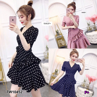 TW10452 Dress เดรสไขว้หน้า